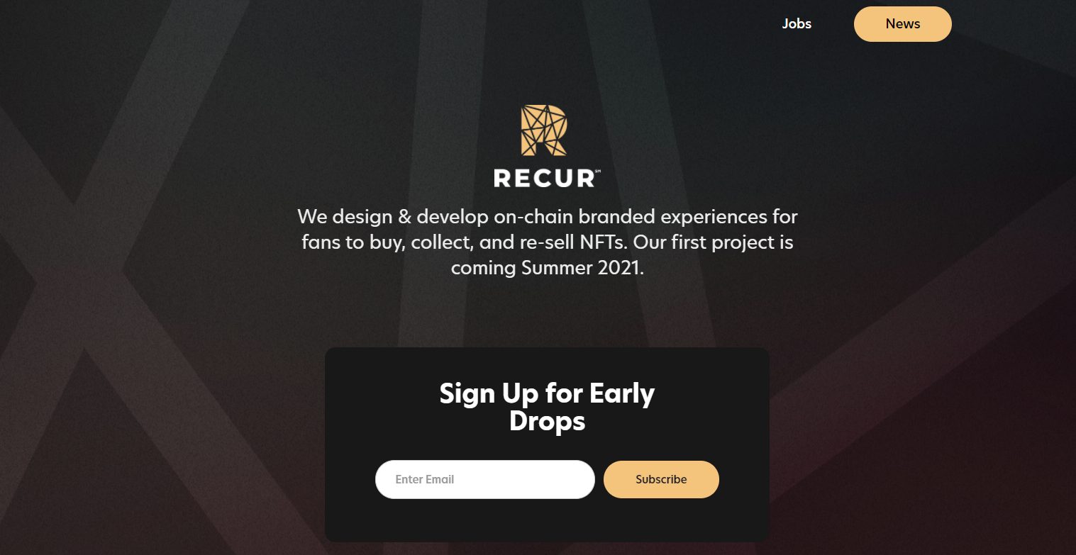 RECUR NFT Marketplace enters the fray with $5m Seed Round