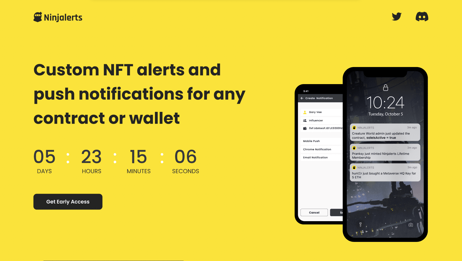 Ninjalerts: NFT Alerts from your phone