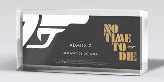 FIRST-EVER EXCLUSIVE ‘NO TIME TO DIE’ NFT MOVIE TICKETS TO DROP AHEAD OF U.S. RELEASE   