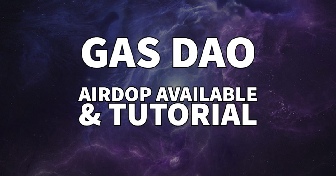 $GAS DAO launches . Spend GAS claim $GAS