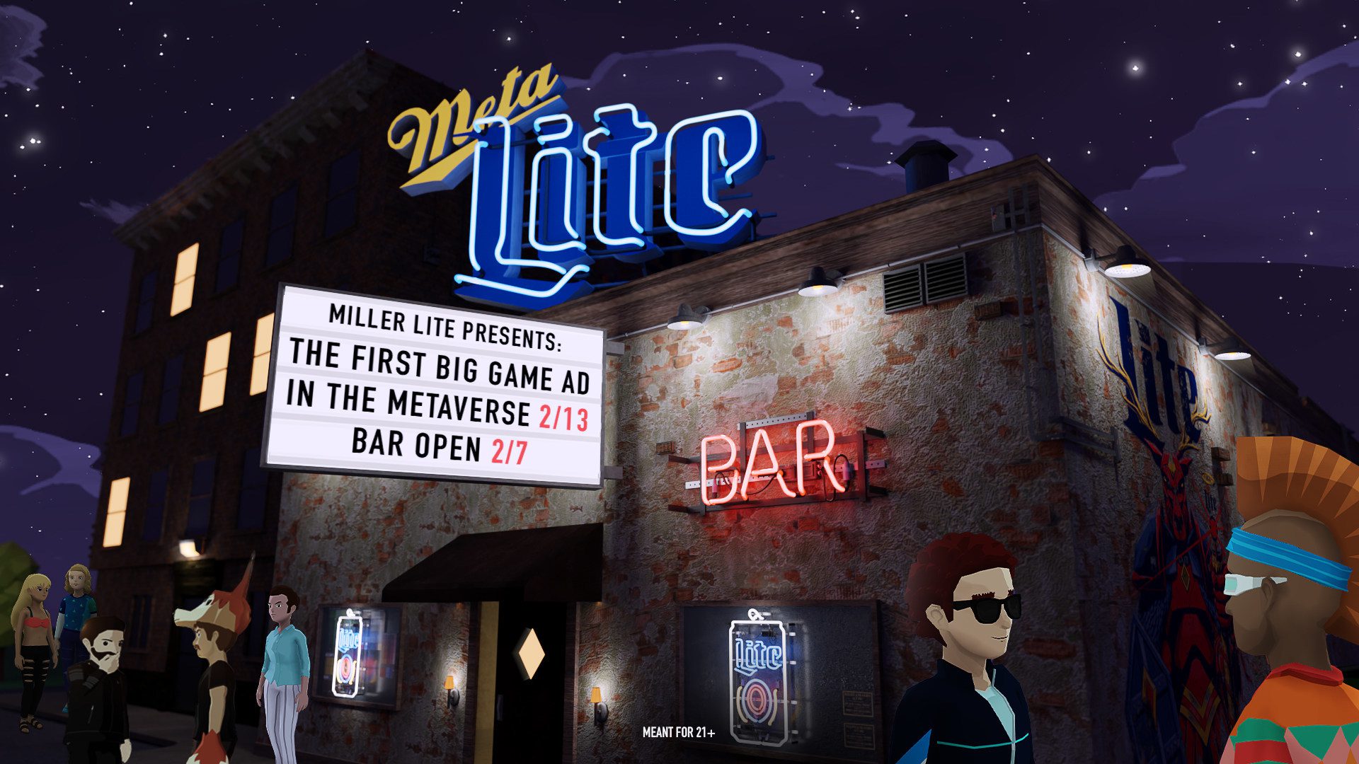 Miller Lite Opens Meta Lite Bar in Decentraland