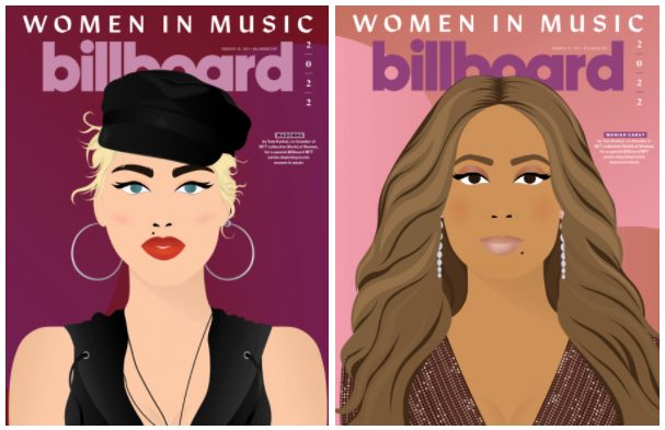 BILLBOARD AND “WORLD OF WOMEN” RELEASE TWO ADDITIONAL NFT MAGAZINE COVERS FEATURING MADONNA AND MARIAH CAREY