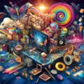 A futuristic digital collage representing the concept of NFTs. The image should include various elements related to NFTs such as digital art pieces, v A futuristic digital collage representing the concept of NFTs. The image should include various elements related to NFTs such as digital art pieces, v