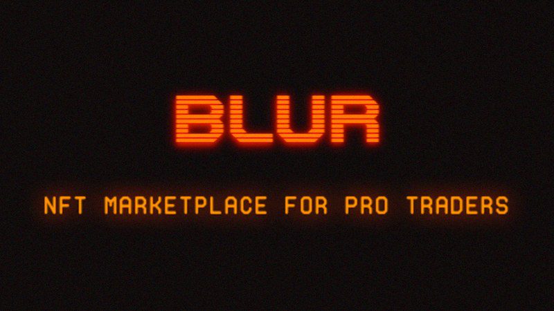 Blur logo card reading NFT Marketplace for Pro Traders, the pitch behind the marketplace now facing a Blur shutdown
