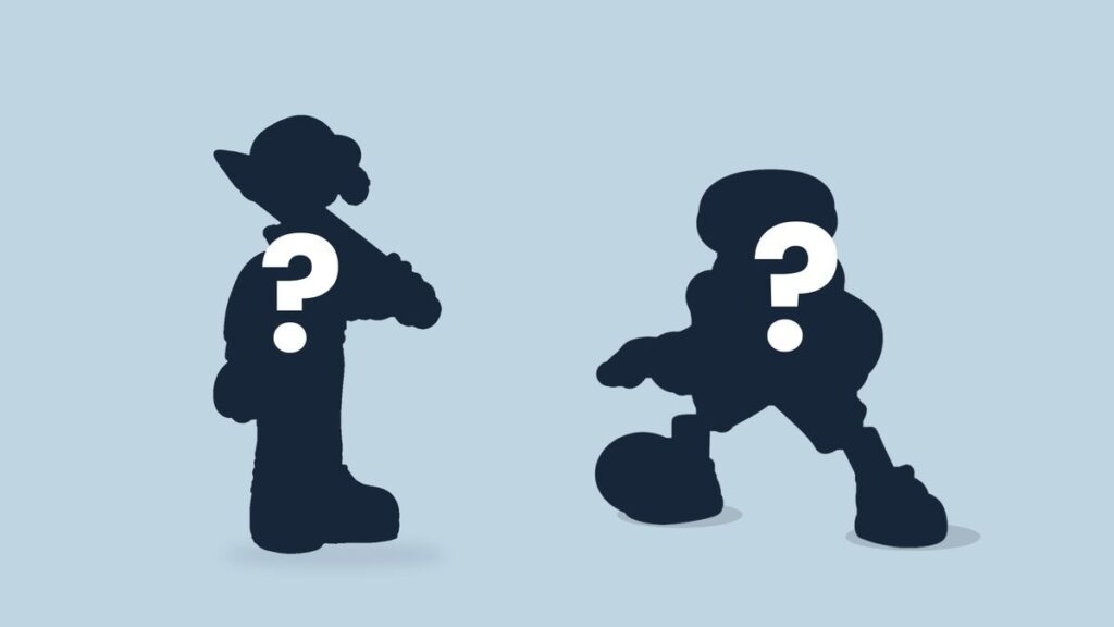Two dark silhouettes of unrevealed Invisible Friends characters marked with question marks, posted with the announcement of The Walk's first burn